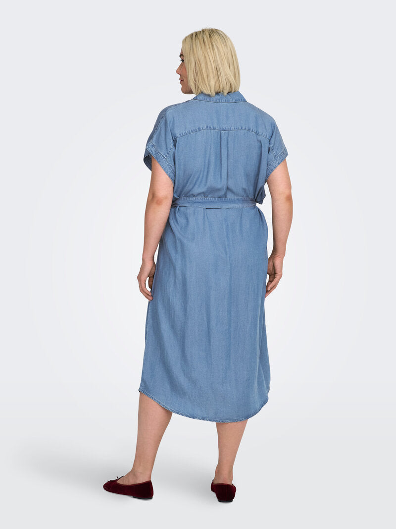 Pema Hannover Skjortklänning Dam Medium Blue Denim | Smilebutiken - ONLY