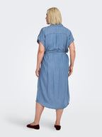 Pema Hannover Skjortklänning Dam Medium Blue Denim | Smilebutiken - ONLY