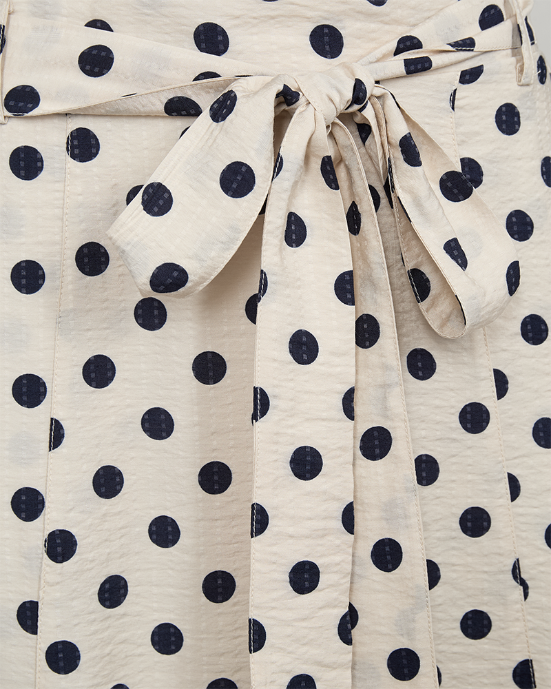 Prickig midikjol med knyt moonbeam w navy blazer - Alma från | Smilebutiken - Freequent