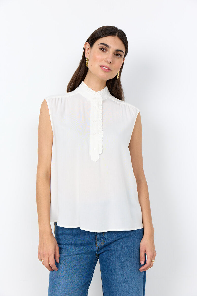 Radia 232 Short-Sleeve Top Women Off-White | Smilebutiken - Soyaconcept