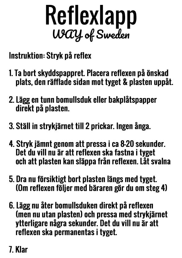 Reflexlapp Way of Sweden