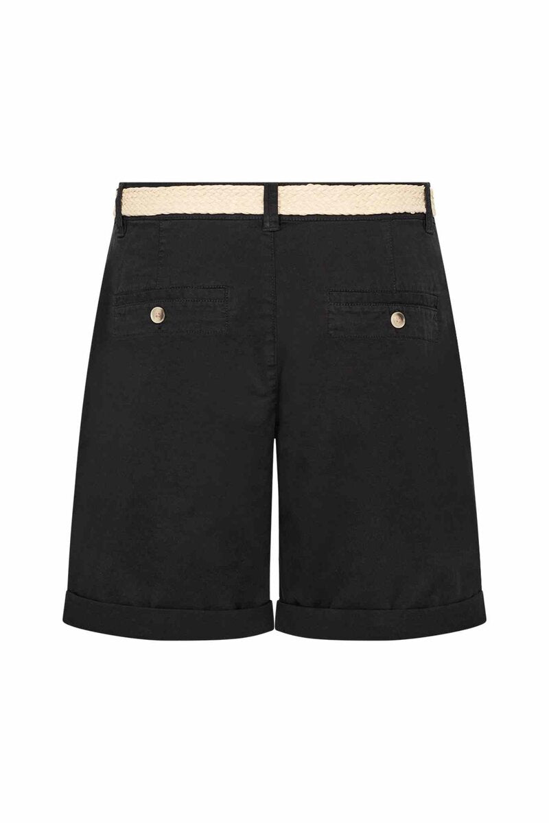Rovena 1 Shorts With Belt Ladies Black | Smilebutiken - Soyaconcept