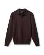 Rungsted Collared Sweater Men Brown Chocolate Chip | Smilebutiken - Copenhagen