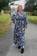 Abigail Women's Dress Blue Print NEW