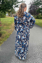 Abigail Women's Dress Blue Print NEW