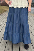 SEN Delila Skirt Women Blue - SEN