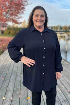 Harper Skjorta Dam Navy SEN