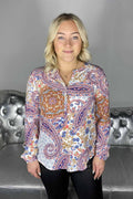 Gacia Blus Dam Dark Coral Combi - Soyaconcept