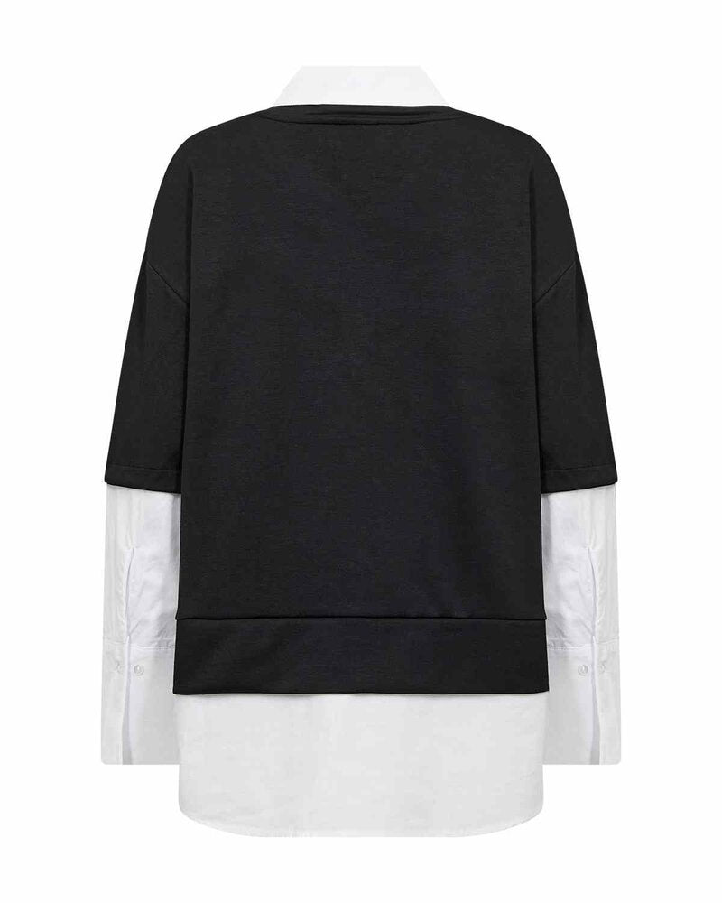 Sabina 114 Women's Sweater Black Combi | Smilebutiken - Wasabiconcept