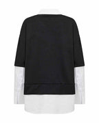 Sabina 114 Women's Sweater Black Combi | Smilebutiken - Wasabiconcept