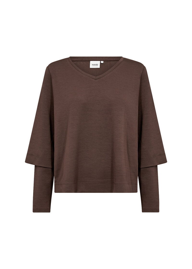 Sabina 94 Sweatshirt Hot Fudge | Smilebutiken - Wasabiconcept