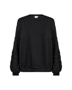 Sabina 126 Tröja Paljettärmar Dam Svart Black | Smilebutiken - Wasabiconcept