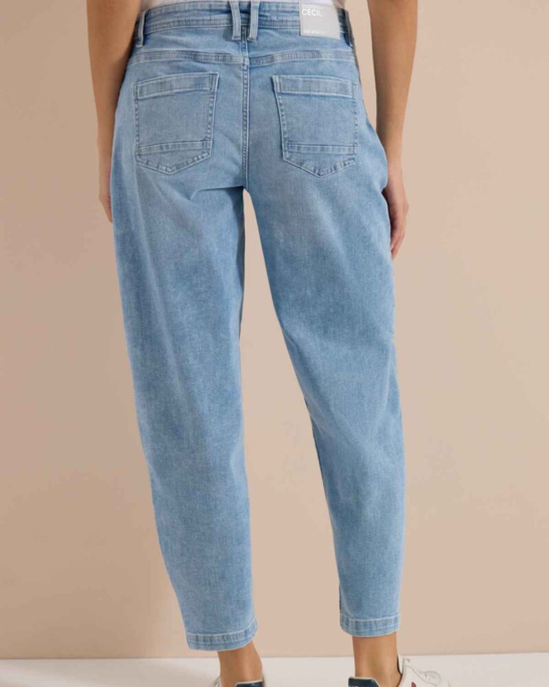 Scarlett Barrel Jeans Dam Light Blue Used Wash | Smilebutiken - Cecil