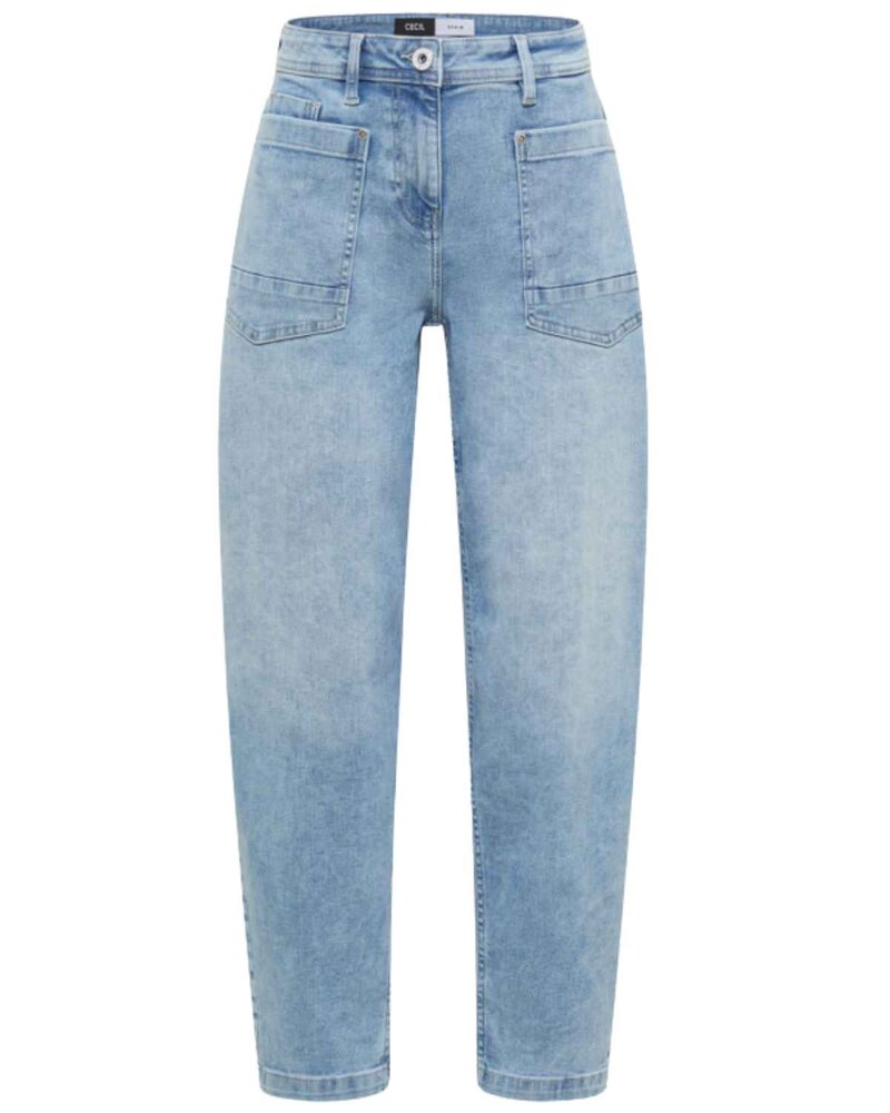 Scarlett Barrel Jeans Dam Light Blue Used Wash | Smilebutiken - Cecil