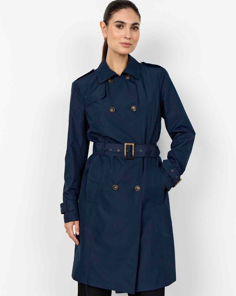 Sevin 2 Trenchcoat Dam Navy | Smilebutiken - Soyaconcept