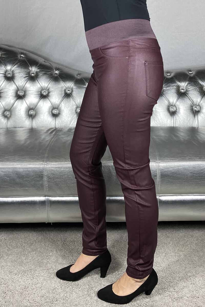 Shantal PA Cooper Hög Midja Dam Fig Skinnimitation - Freequent