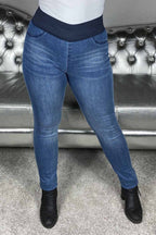 Shantal PA Denim High Waist Women Mid Blue - Freequent