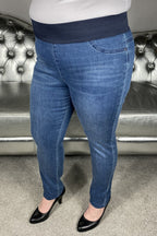 Shantal PA Denim High Waist Women Mid Blue - Freequent