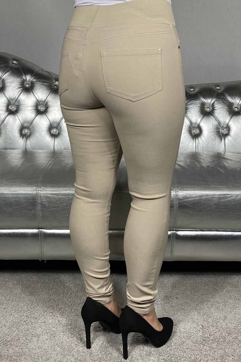 Shantal PA Power Trousers High Waist Women Silver Mink - Freequent