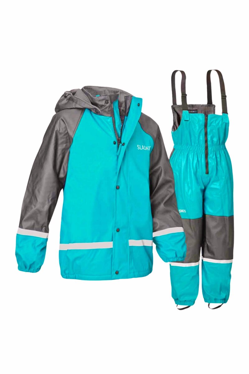 Lined Rain Set Junior 140-170+ Arctic Blue Slaskis