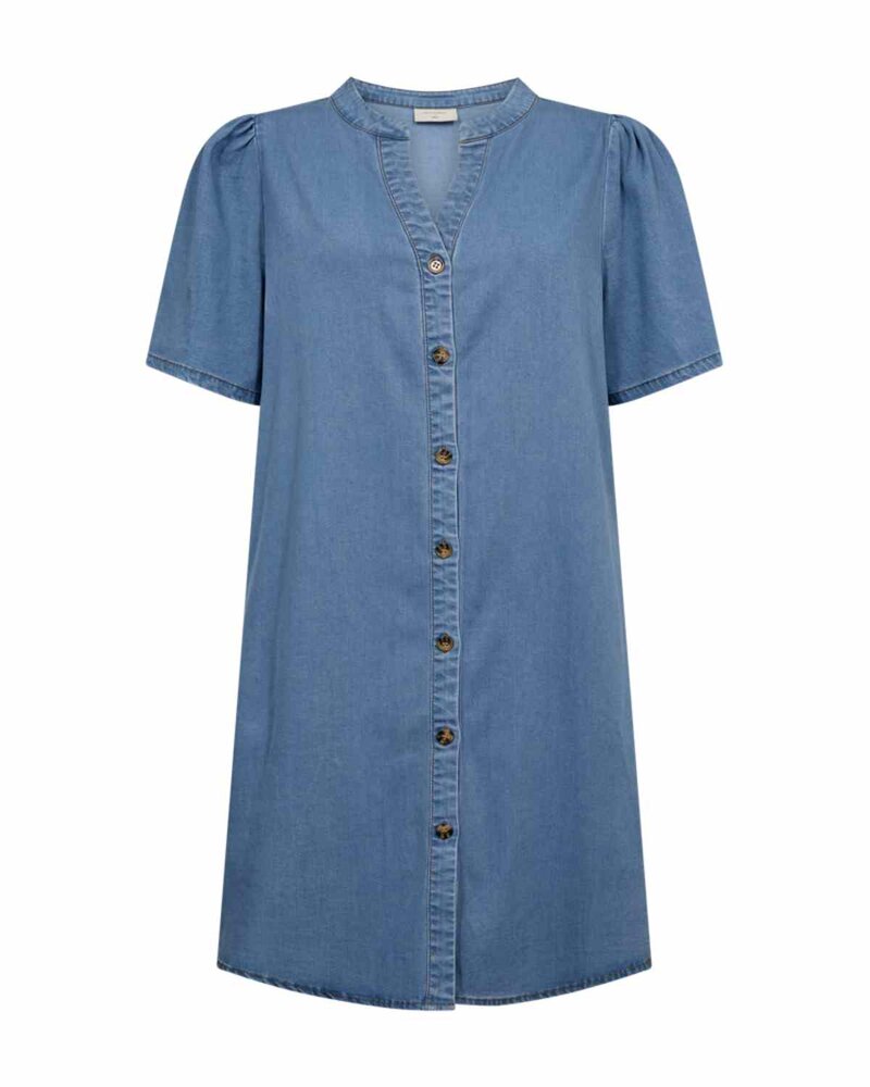 Solda Denim Dress Women Light Blue Denim | Smilebutiken - Freequent