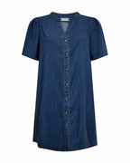 Solder Denim Dress Women Medium Blue Denim | Smilebutiken - Freequent