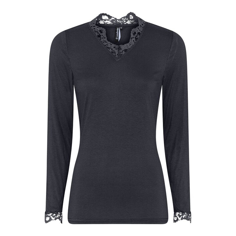 Cicillia Topp med spets Dam Dark Navy Soulmate