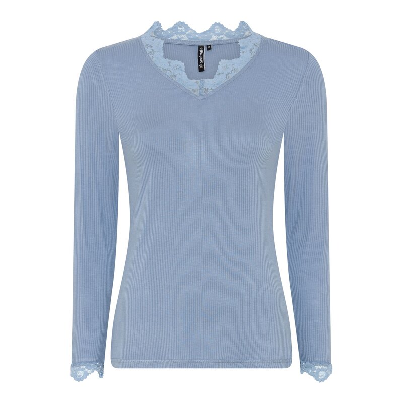 Cicillia Topp med spets Dam Dusty Blue Soulmate