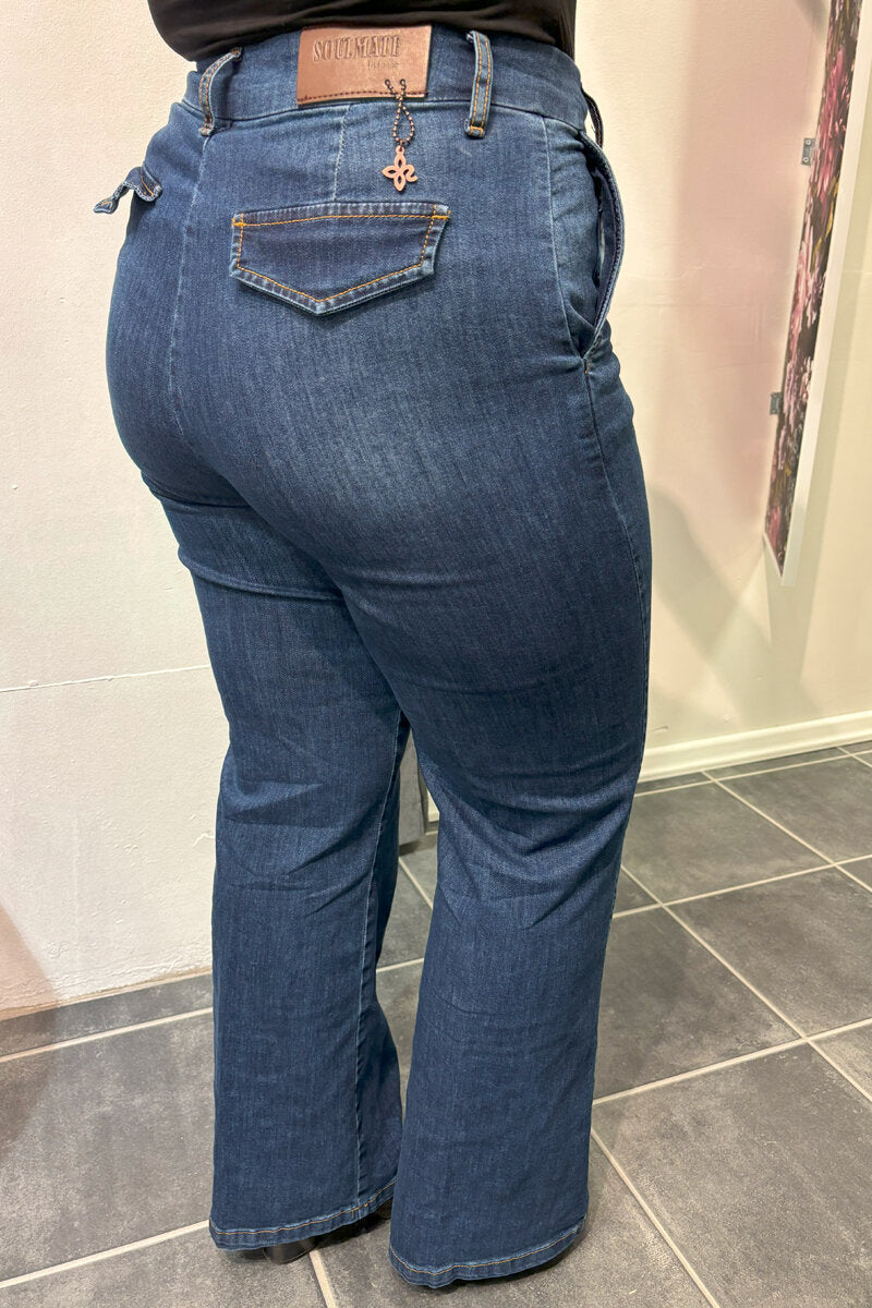 Genious 1 Stretch Jeans Women Denim Blue Soulmate