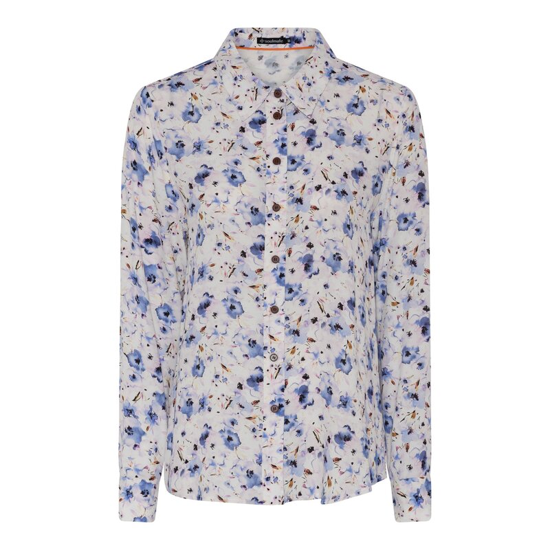 Divalli Mönstrad Blus Dam Light Blue Soulmate