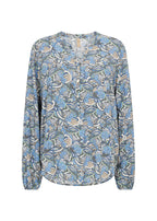 Adine Blouse Women Crystal Blue Combi Soyaconcept