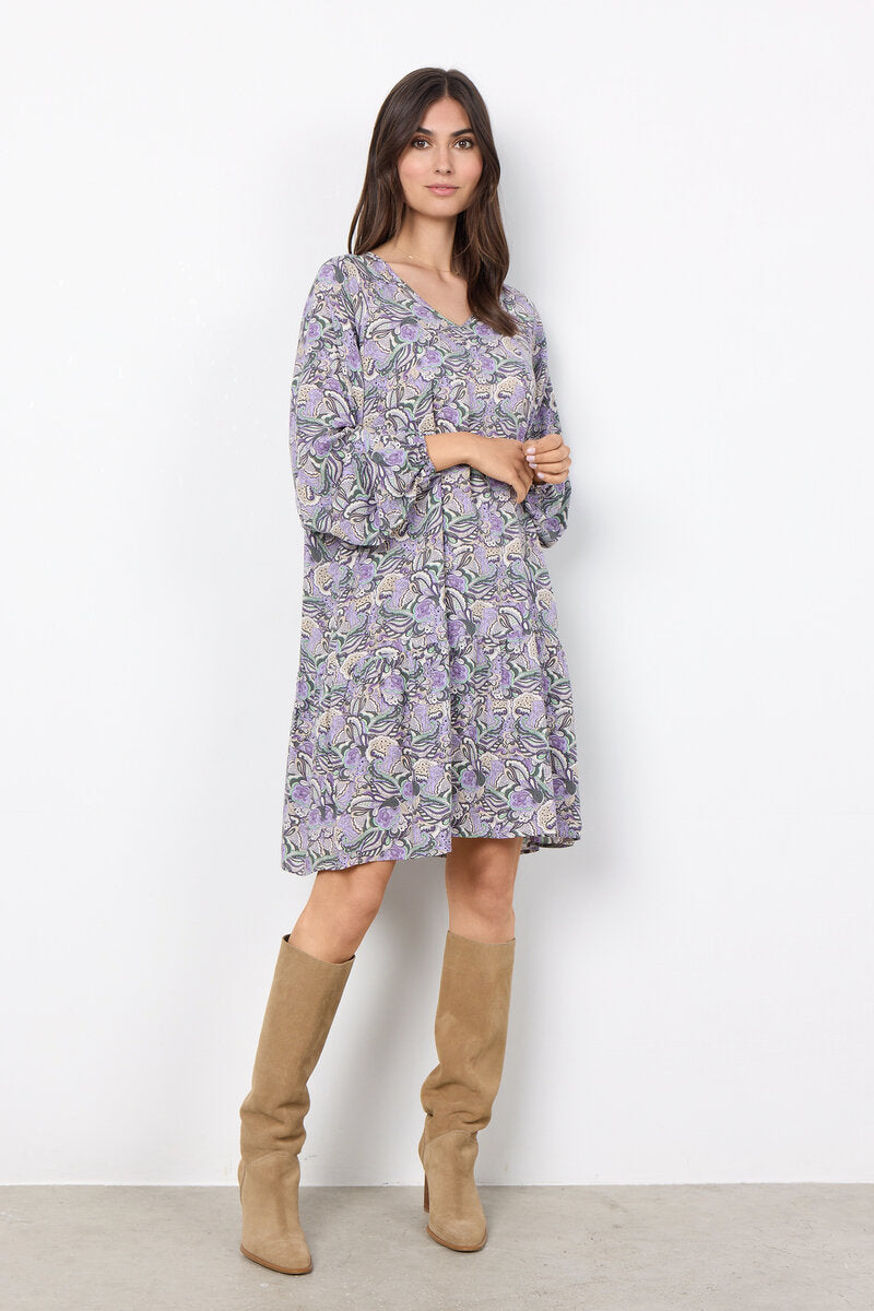 Adine Dress Women Lilac Breeze Combi Soyaconcept