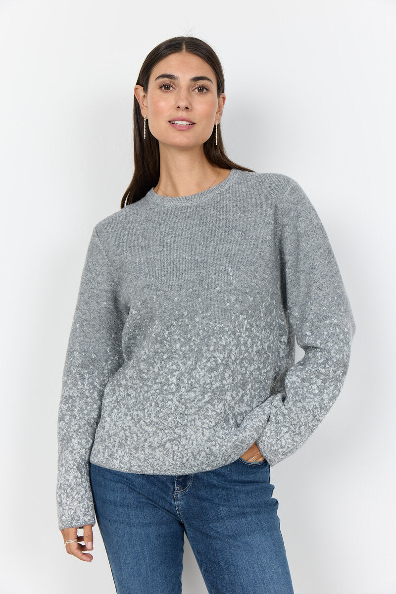 Audrey 1 Pullover Dam Med Grey Melange Combi Soyaconcept