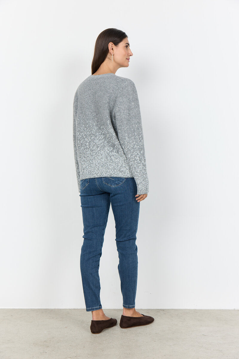 Audrey 1 Pullover Dam Med Grey Melange Combi Soyaconcept