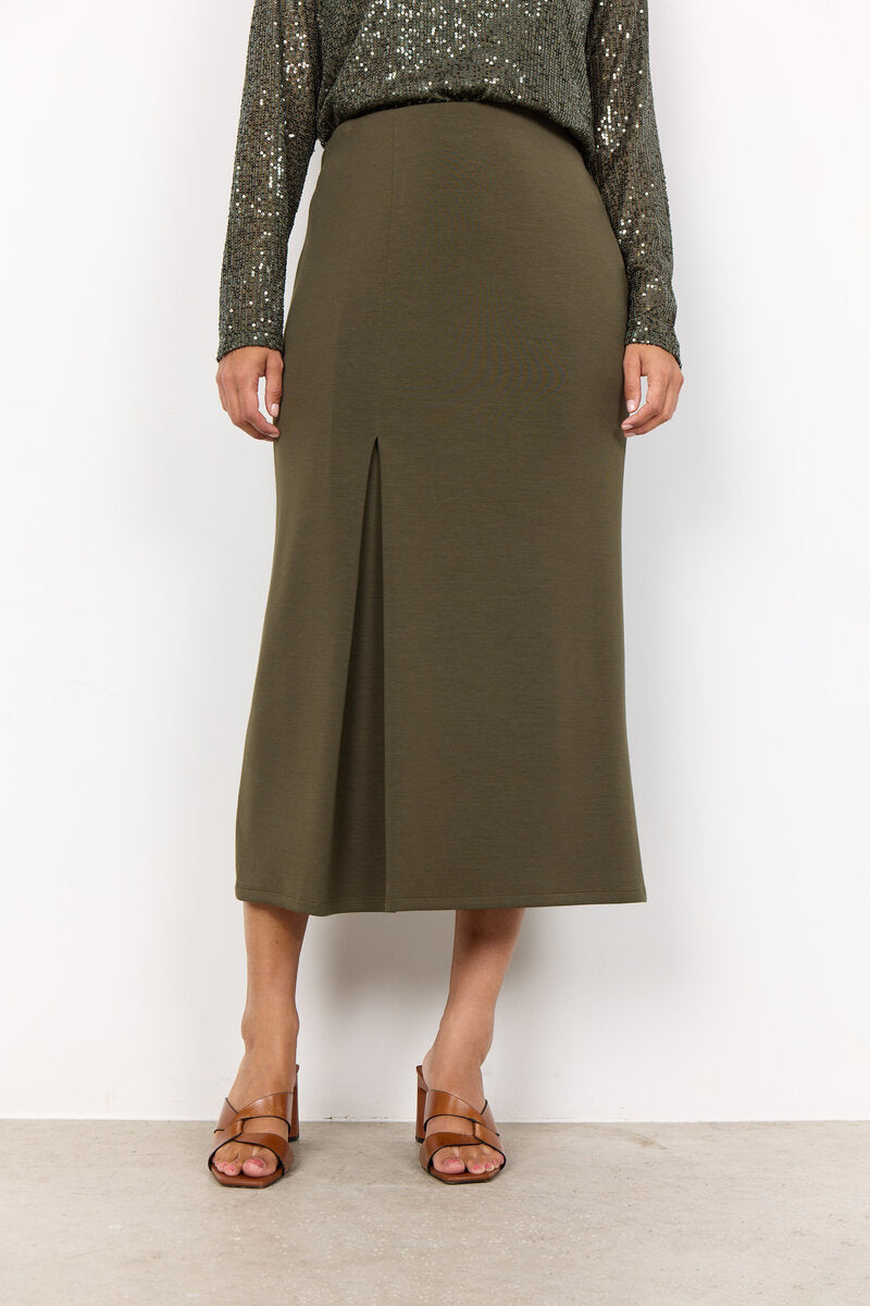 Banu 204 Skirt Women Dark Olive Soyaconcept