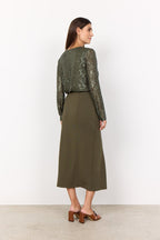 Banu 204 Skirt Women Dark Olive Soyaconcept