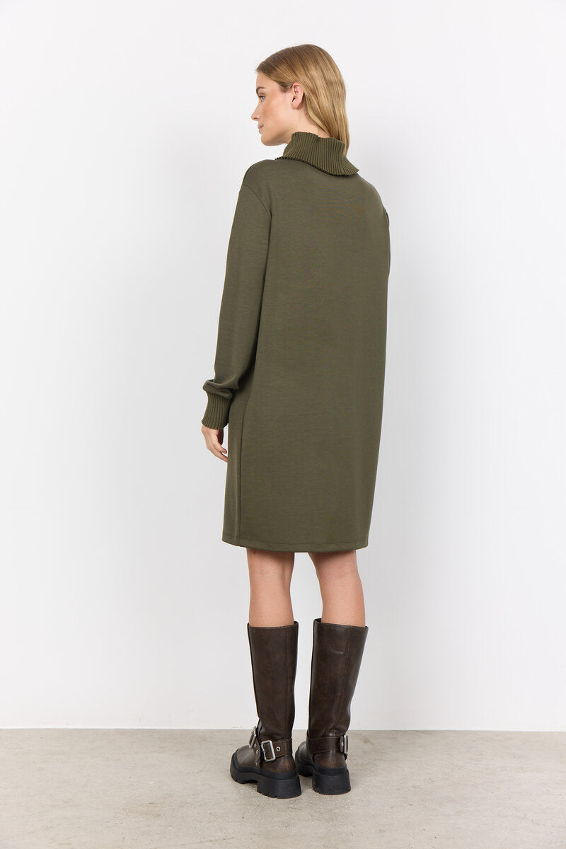 Banu 206 Klänning Dam Dark Olive Soyaconcept