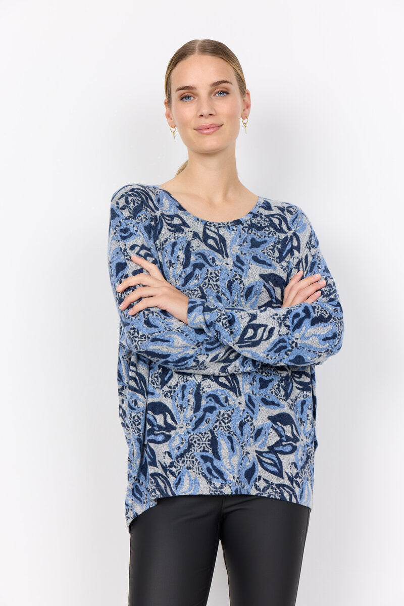 Biara 134 Sweater Women Air Blue Combi Soyaconcept