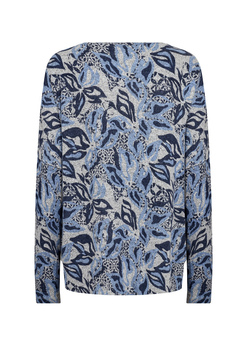Biara 134 Sweater Women Air Blue Combi Soyaconcept
