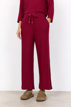 Biara 74 Byxa Dam Dark Red Melange Soyaconcept