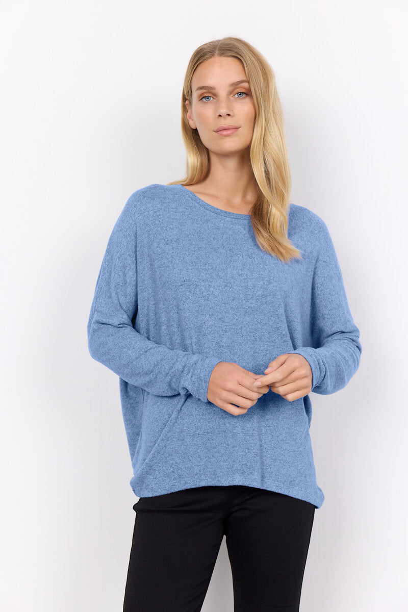Biara Sweater Women Air Blue Melange Soyaconcept