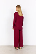 Biara Tröja Dam Dark Red Melange Soyaconcept