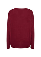 Biara Tröja Dam Dark Red Melange Soyaconcept