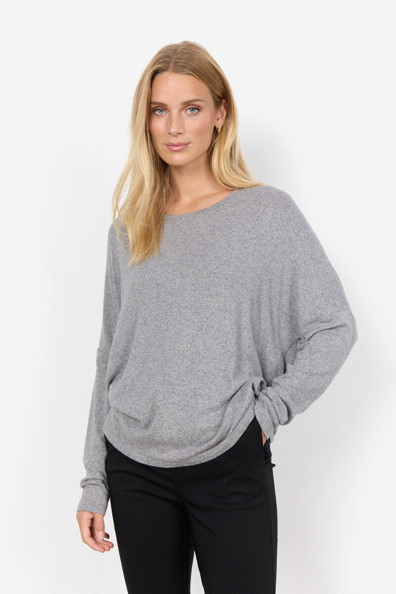 Biara Tröja Dam Med. Grey Melange Soyaconcept