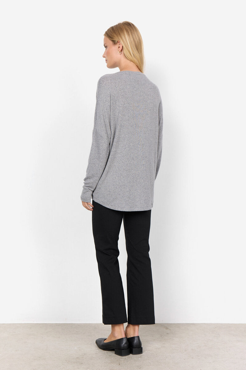 Biara Tröja Dam Med. Grey Melange Soyaconcept