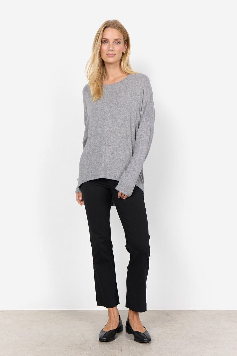 Biara Tröja Dam Med. Grey Melange Soyaconcept
