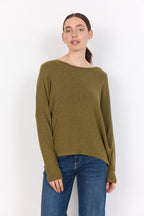 Biara Sweater Women Misty Olive Melange Soyaconcept