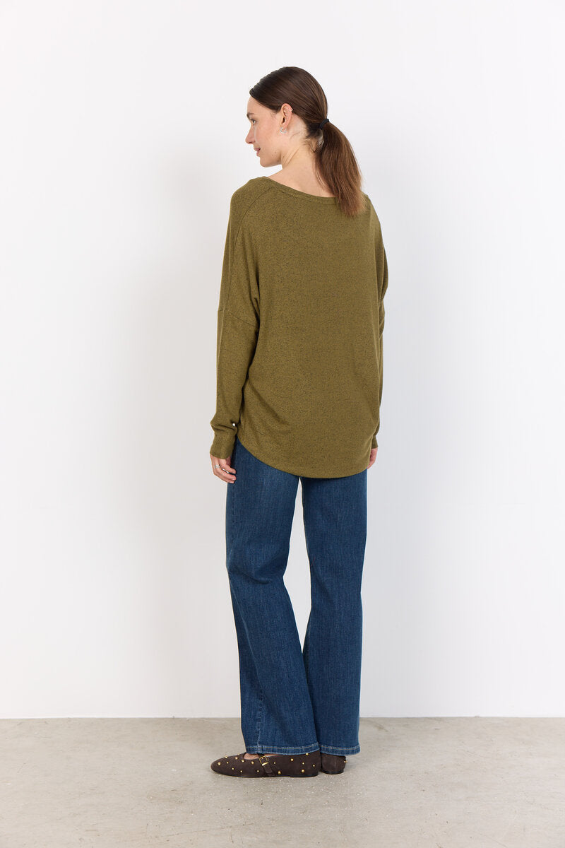 Biara Sweater Women Misty Olive Melange Soyaconcept