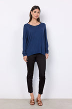 Biara Sweater Women Navy Melange Soyaconcept