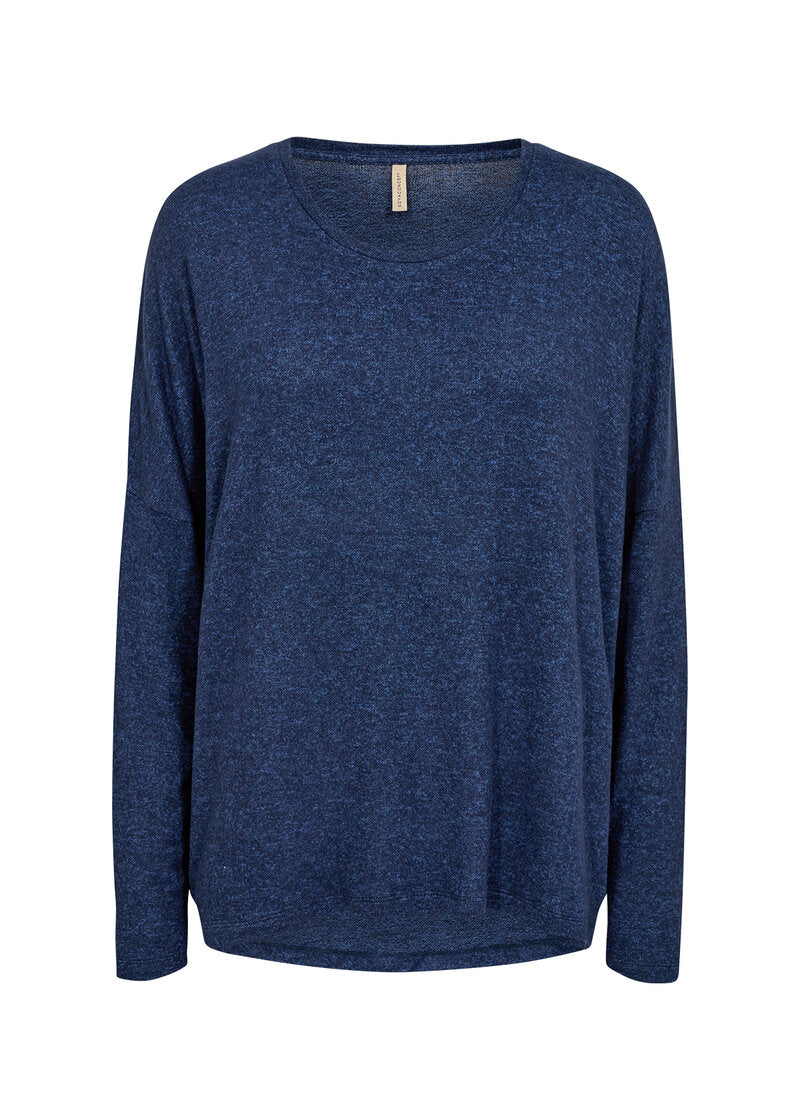 Biara Sweater Women Navy Melange Soyaconcept